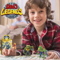 Dino Legends Sammelfiguren Set mit mächtigen Waffen und Rucksäcken