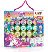 Galupy Mermaid Stempelset 20 selbstfärbende Stempel in 6 Farben für kreative Projekte