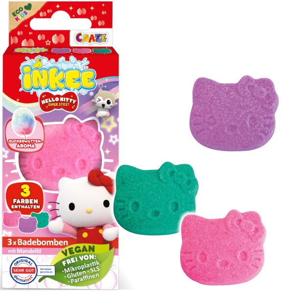 Inkee Mini Pack Hello Kitty Badezusätze für fruchtigen Badespaß