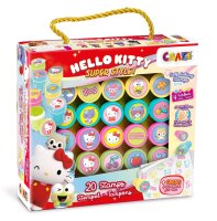 Hello Kitty Stempelset 20 selbstfärbende Stempel in 6 Farben mit Block