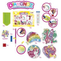 Diamondz Galupy Unicorn Starter Set mit 4 kreativen Sticker-Vorlagen
