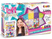 BFF Beadys Mega Box mit 3000 bunten Beadys und Charms für kreative Bastelprojekte