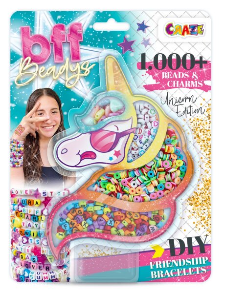 BFF Beadys Kreativset 1000 Teile für Armbänder und Schlüsselanhänger