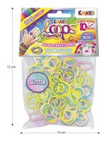 CRAFT LOOPS 300er Set für kreative Freundschaftsbändchen und Loom Bänder