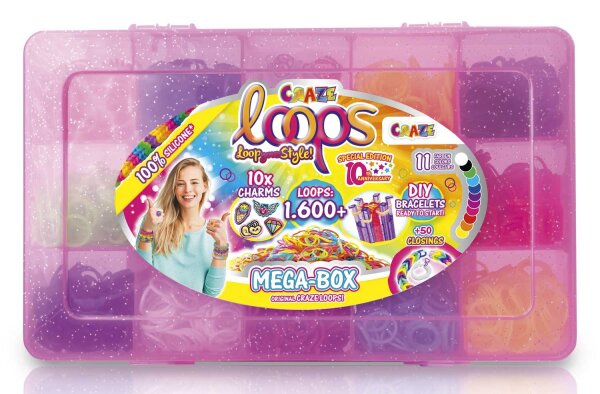 Loops Mega Box 1600 Loops für kreative Schmuckideen und Freundschaftsbändchen