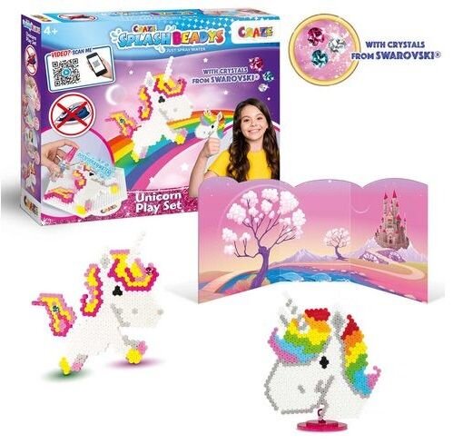 Splash Beadys Einhorn Spielset mit Wasserperlen und Zubehör für kreativen Spaß