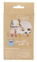 KNETÄ Holzstempel-Set Monstär für kreative Kinder ab 1 Jahr, 6 Monster