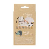 KNETÄ Holzstempel-Set Dinoz für Kinder ab 1 Jahr - 6 Dinos, 30mm Durchmesser