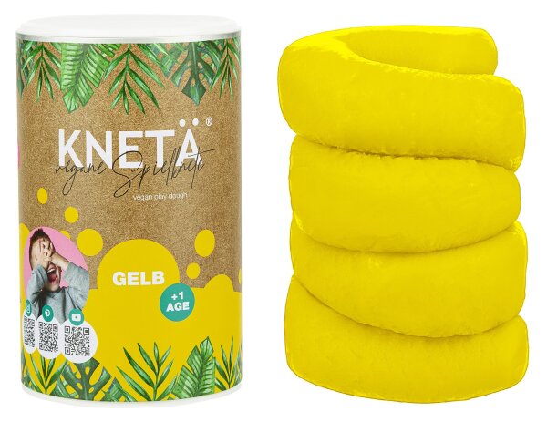 KNETÄ XXL Papierdose 1kg gelb - Vegane Knetmasse für Kinder ab 1 Jahr