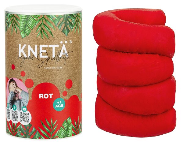 KNETÄ XXL 1kg rote Knetmasse für Kinder ab 1 Jahr vegan und auswaschbar