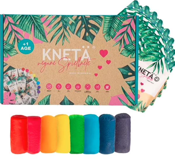 KNETÄ 8er-Bag-Set 50g vegane Knetmasse für Kinder ab 1 Jahr