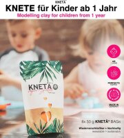 KNETÄ 8er-Bag-Set 50g vegane Knetmasse für Kinder ab 1 Jahr