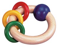 Greifling 3 Ringe aus Buchenholz für Babys ab 4...