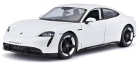 Porsche Taycan Turbo S 1/24 Modellauto Weiss mit...