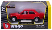 Mercedes Benz 190E 1987 Modellauto 1:24 rot mit funktionierendem Steuer