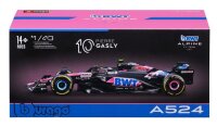 Alpine F1 A524 1/43 Pierre Gasly 2024 Modellauto von Bburago in Plexiglas