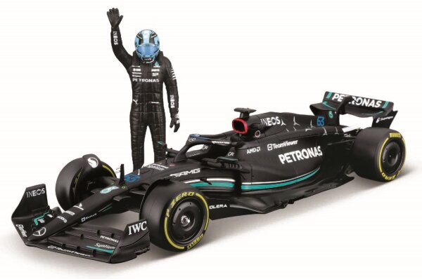 Mercedes-AMG F1 W14 E Perf. 2023 1/24 Modell mit Figur George Russell