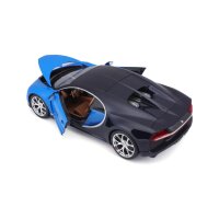 Bugatti Chiron 1/18 Blau Modellauto mit Öffnenden Türen und Steuer