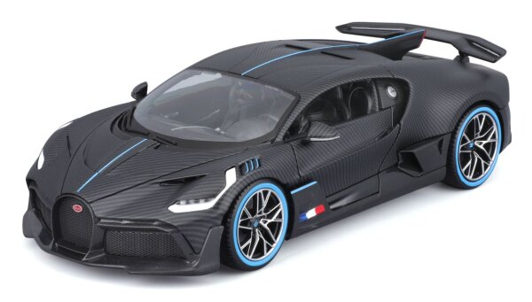 Bugatti Divo 1/18 Schwarz Carbon 50th Anniversary Modellauto Detailreich