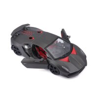 Lamborghini Sesto Elemento 1/24 Gray Model Car with Working Steering