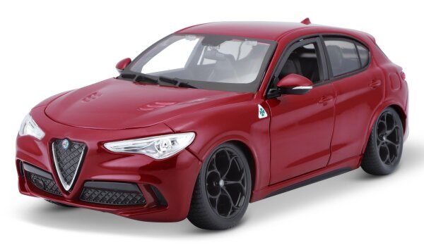 Alfa Romeo Stelvio 1/24 rot hochwertiges Modellauto mit funktionierendem Steuer