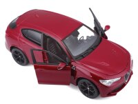 Alfa Romeo Stelvio 1/24 rot hochwertiges Modellauto mit funktionierendem Steuer
