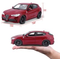Alfa Romeo Stelvio 1/24 rot hochwertiges Modellauto mit funktionierendem Steuer