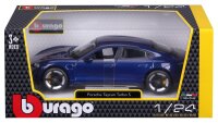 Porsche Taycan Turbo S 1/24 blau hochwertiges Modellauto mit funktionierendem Steuer