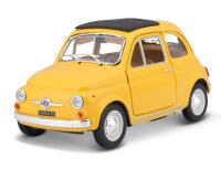 Fiat 500 F 1965 1/24 Gelb Modellauto mit Öffnenden...