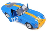 Ferrari Racing 250 GTO 1/24 blau detailgetreues Modellauto aus Zinkguss