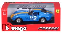 Ferrari Racing 250 GTO 1/24 blau detailgetreues Modellauto aus Zinkguss