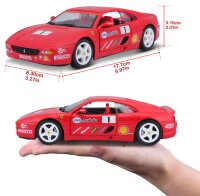 Ferrari F355 Challenge 1/24 Modellauto rot detailgetreu mit beweglichen Teilen