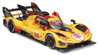 Ferrari Racing 499P 1/24 Gelb Detailgetreues Modellauto aus Zinkguss