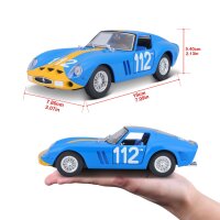 Ferrari 250 GTO Bausatz 1/24 Blau von Bburago - Detailgetreues Modellauto