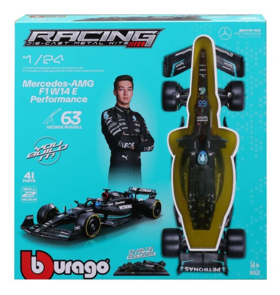 Mercedes-AMG F1 W14 E Perf. 1/24 Bausatz Russell 2023 - Metallmodell