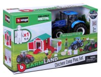 Bburago Hühnerstall mit Traktor und Zubehör...