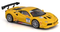 Ferrari Racing 488 Challenge 1/43 Gelb Bburago Detailgetreu in Plexiglas