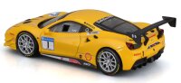 Ferrari Racing 488 Challenge 1/43 Gelb Bburago Detailgetreu in Plexiglas