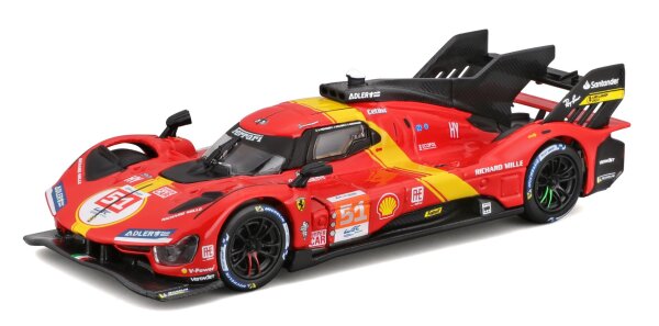 Ferrari Racing 499P LMH 2023 1/43 rot von Bburago - Detailgetreue Nachbildung