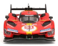 Ferrari Racing 499P LMH 2023 1/43 rot von Bburago - Detailgetreue Nachbildung