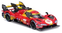 Ferrari Racing 499P LMH 2024 1/43 rot von Bburago - Detailgetreue Nachbildung