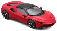 Ferrari SF90 Stradale 1/43 rot von Bburago - Detailgetreues Modell in Plexiglas