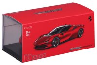 Ferrari SF90 Stradale 1/43 rot von Bburago - Detailgetreues Modell in Plexiglas