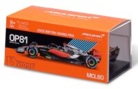McLaren F1 MCL60 1/43 Piastri 2023 Modell von Bburago in edler Verpackung