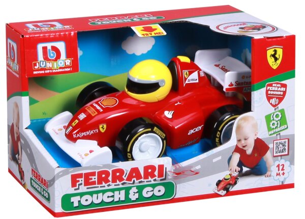 Ferrari Formel 1 Touch & Go Auto mit Sound und Motorisierung für Kinder ab 12 Monaten