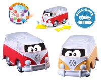Volkswagen Poppin Bus mit Rückzug und hüpfenden...