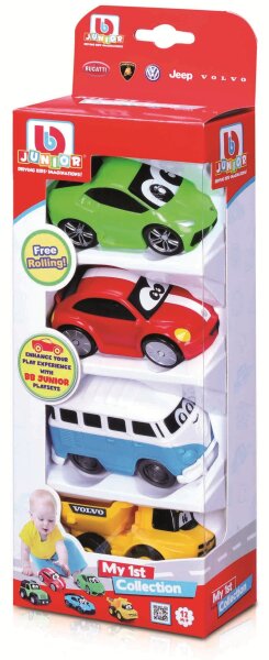 My First Collection 4er Set BB Junior Freilaufautos Beetle Lamborghini Volvo Jeep