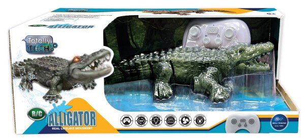 Tech RC Alligator mit leuchtenden Augen und 2.4 GHz Fernbedienung