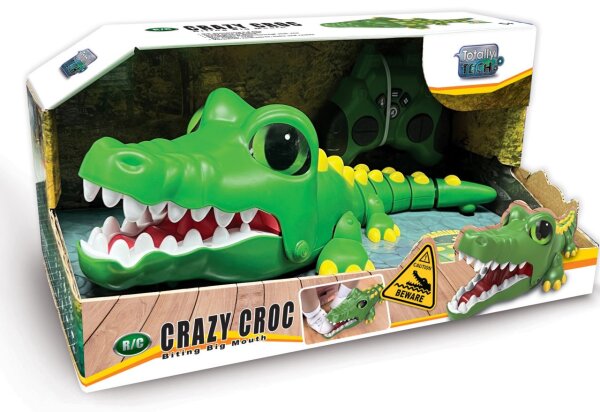 Tech RC Crazy Croc 2.4 GHz ferngesteuertes Krokodil mit Musik und Demo Modus