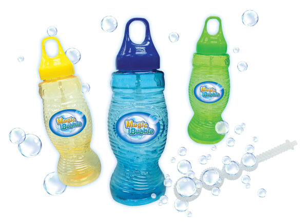 Magic Bubbles Seifenblasenflüssigkeit 235ml in bunten Kunststoffflaschen